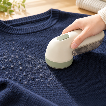 FreshFold Fabric Shaver — lifestyle view