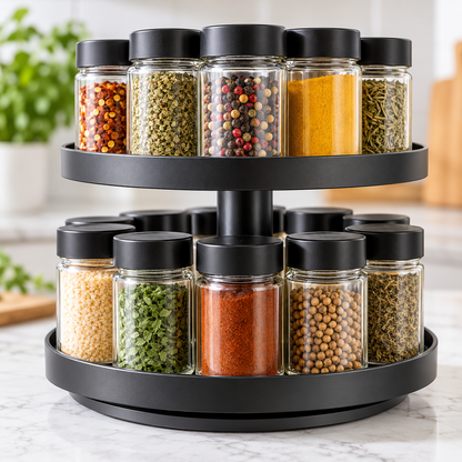 SlimStore 2-Tier Rotating Spice Organizer — detail view